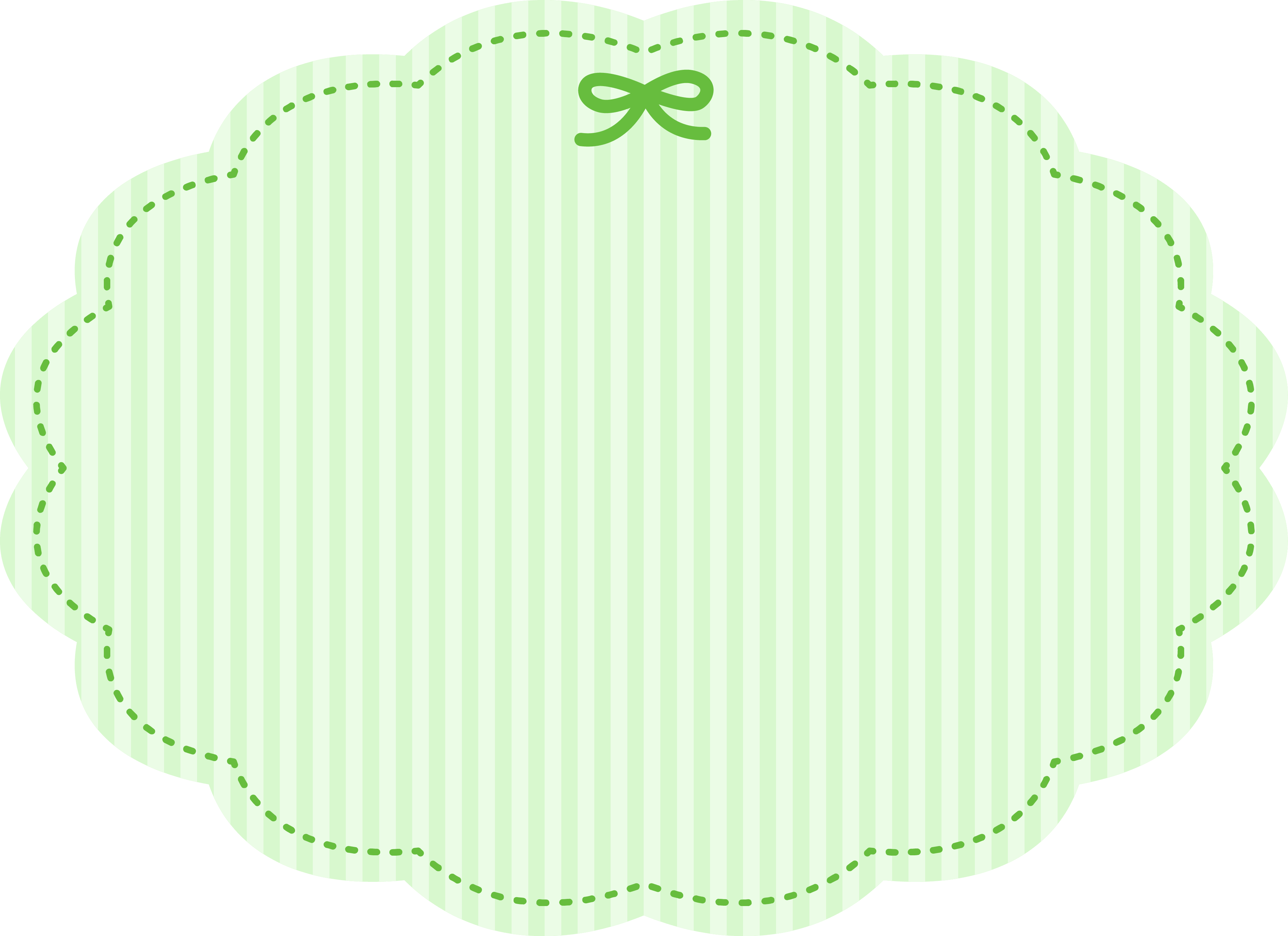 绿色丝带条纹装饰框