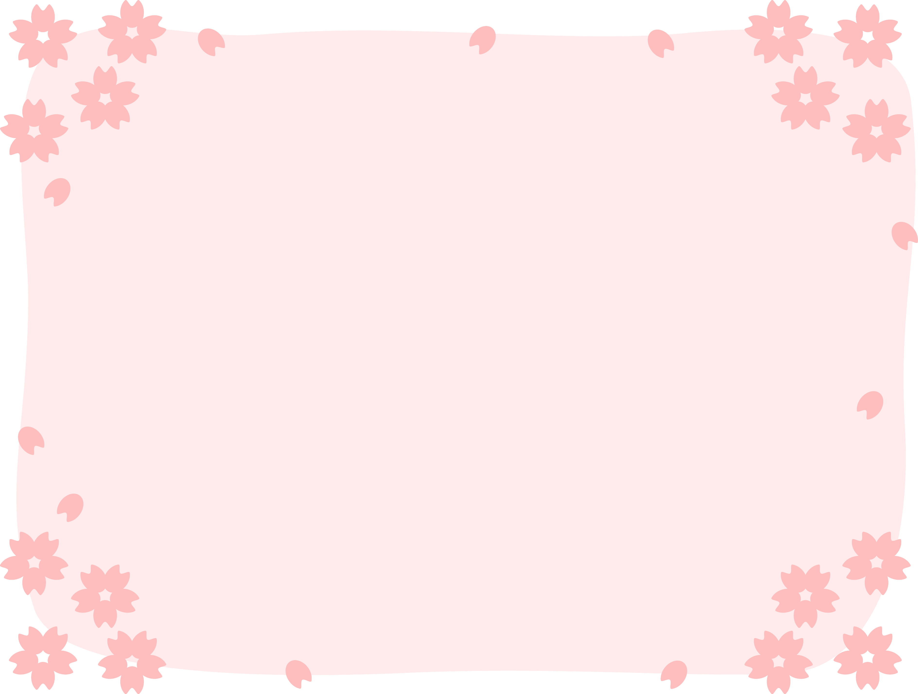 桜の囲みフレーム飾り枠