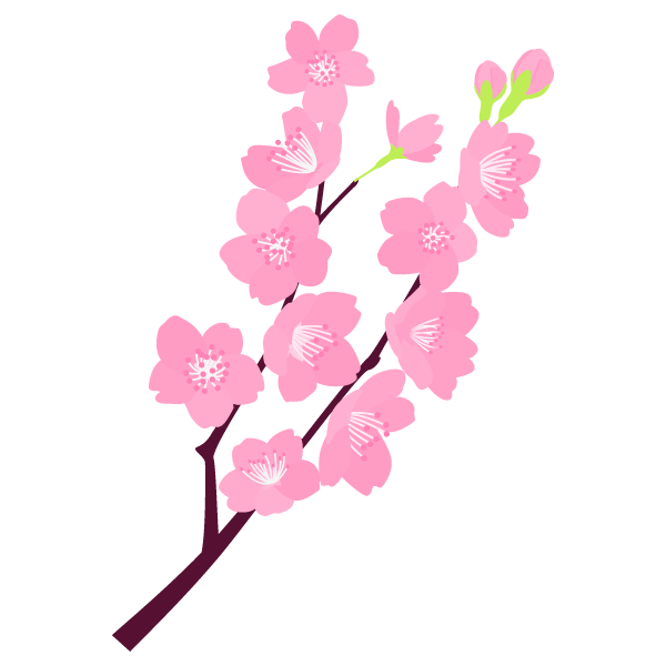 桜の枝 イラスト素材 超多くの無料かわいいイラスト素材