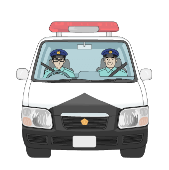 パトカーに乗る警官 イラスト素材 超多くの無料かわいいイラスト素材