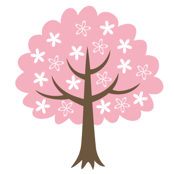 図案桜の木