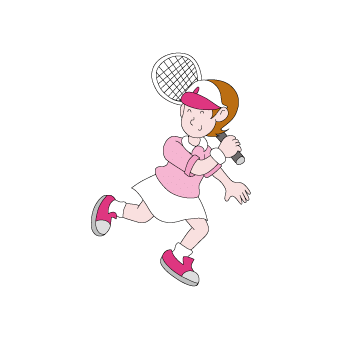 テニスをする女の子 イラスト素材 超多くの無料かわいいイラスト素材