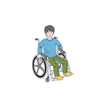 車椅子の男性
