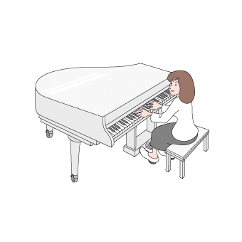 女のピアニスト(ピアノ)