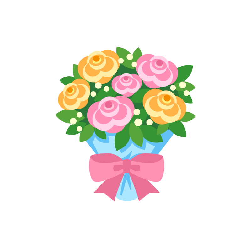 母亲节或父亲节赠送的花束 花束 康乃馨 玫瑰 插图素材 Ui 123 100万矢量插图素材 免费下载