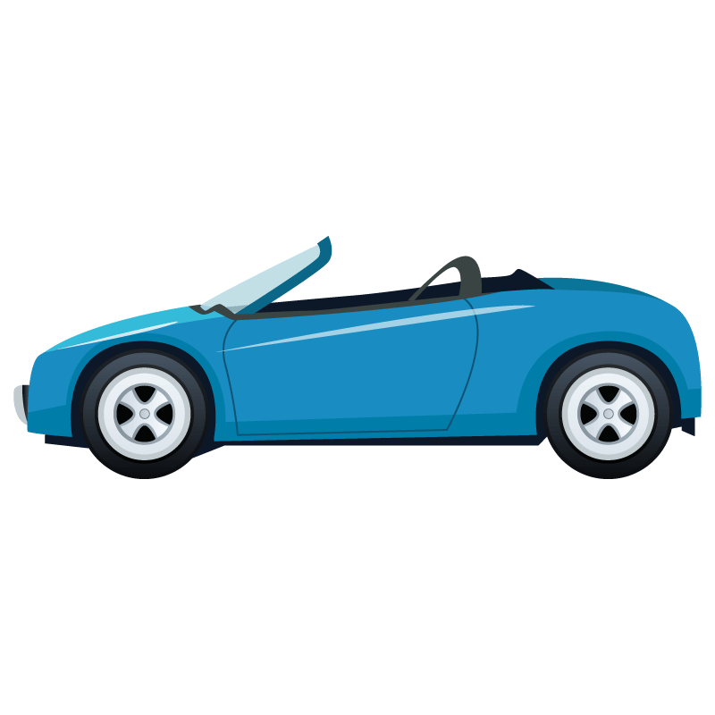 Blue car (open car) material