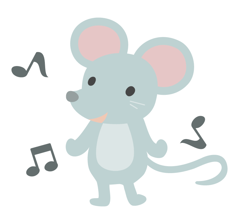 かわいいネズミと音符 イラスト素材 超多くの無料かわいいイラスト素材