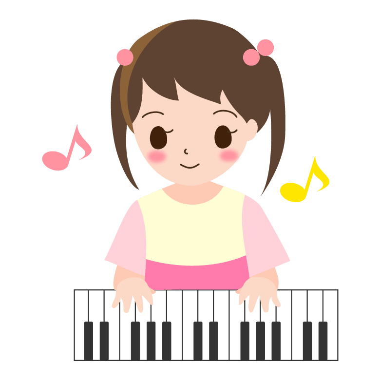ピアノを弾く女の子 イラスト素材 超多くの無料かわいいイラスト素材