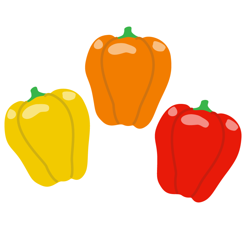 3 colors of paprika