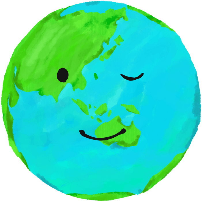 地球-可愛いエコロジーイメージ