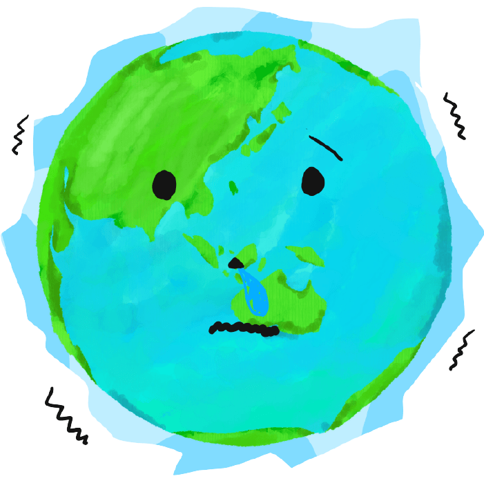 地球-可愛いエコロジーイメージ