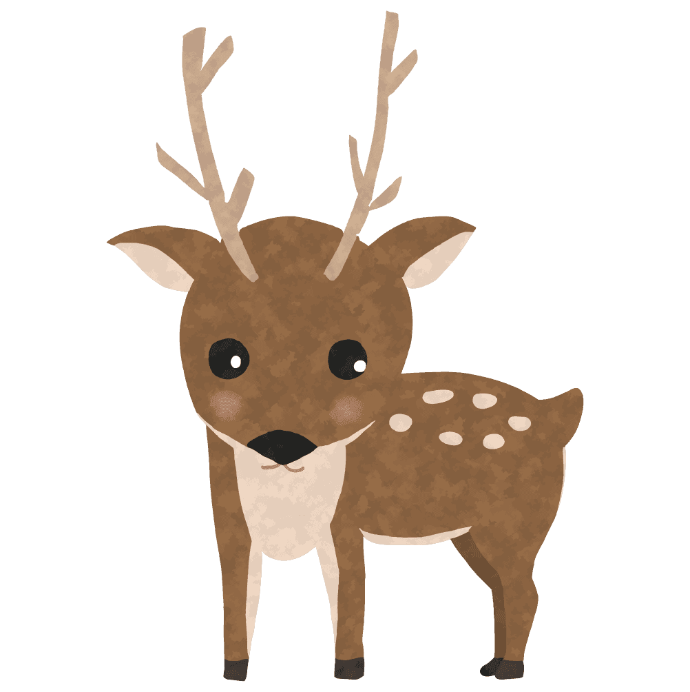 鹿-鹿-父子手绘动物