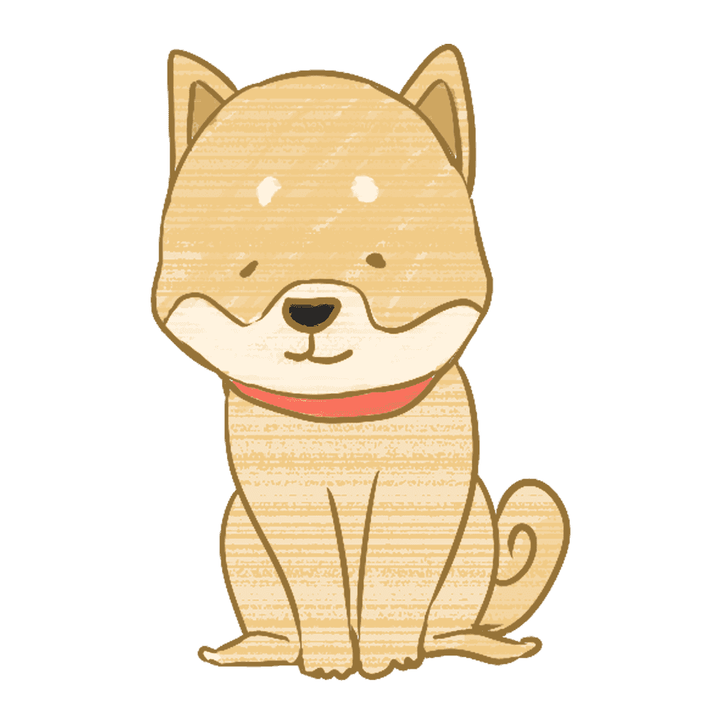 可愛い柴犬 手書きのラフなキャラクタ イラスト素材 超多くの無料かわいいイラスト素材