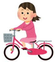 骑自行车的女性