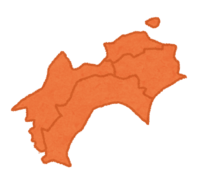 Map of Shikoku region (regional division)