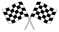 checkered flag (cross)