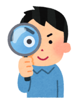 Boy with magnifying glass