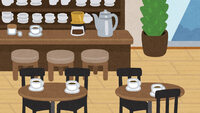 Inside the coffee shop (background material)
