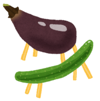 Eggplant and cucumber spirit horse (Obon)