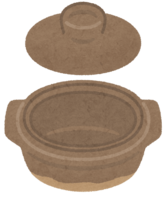 clay pot (pot and lid)