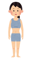Female whole body (human body)