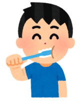 刷牙的男孩