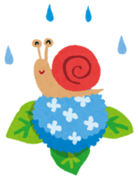 Baiu (hydrangea and snail)