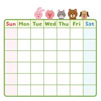 Calendar template (English)