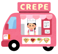 Mobile sales crepe shop (female)