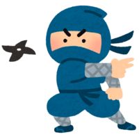Ninja throwing shuriken