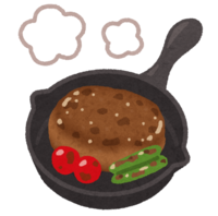 hamburger and skillet