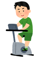 Exercise bike rider (male)