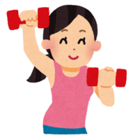 Woman lifting a dumbbell