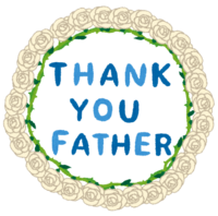 父亲节的文字插图"THANK YOU FATHER"