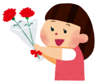 Mother's Day (girl giving carnation)