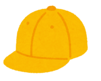黄色い通学帽(キャップ)