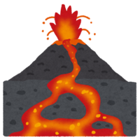 Volcanic eruption and lava