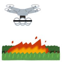 Drone to extinguish a fire