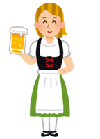 German woman with a beer mug