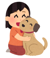 Dog and girl (pet)