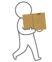 Person carrying luggage (stick man)