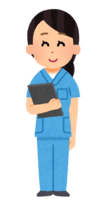 Female nurse wearing a scrub