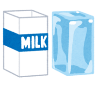 Ice made with milk carton