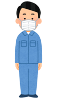 Worker wearing a mask (male)