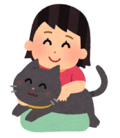 猫と女の子(ペット)