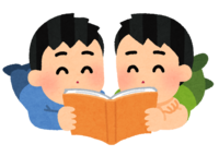 Children reading a book together