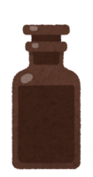 Various reagent bottles (brown)