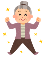 Cheerful grandmother