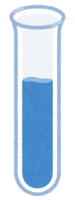 Test tube containing liquids of various colors