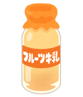 Bottled fruit milk